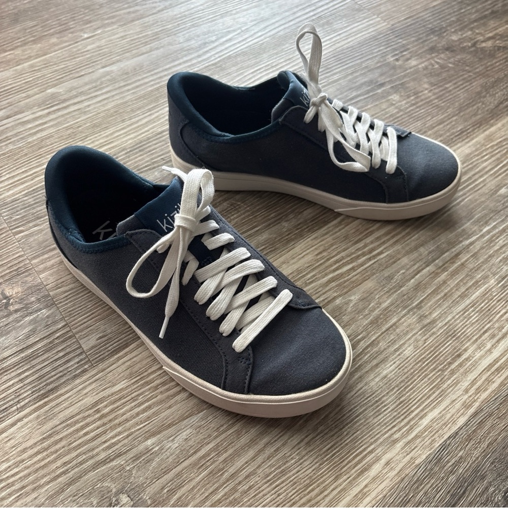 Kizik Unisex Irvine Blue Shoes Mens Size 5 Womens 6.5 Canvas Hands Free Sneakers - Picture 4 of 11